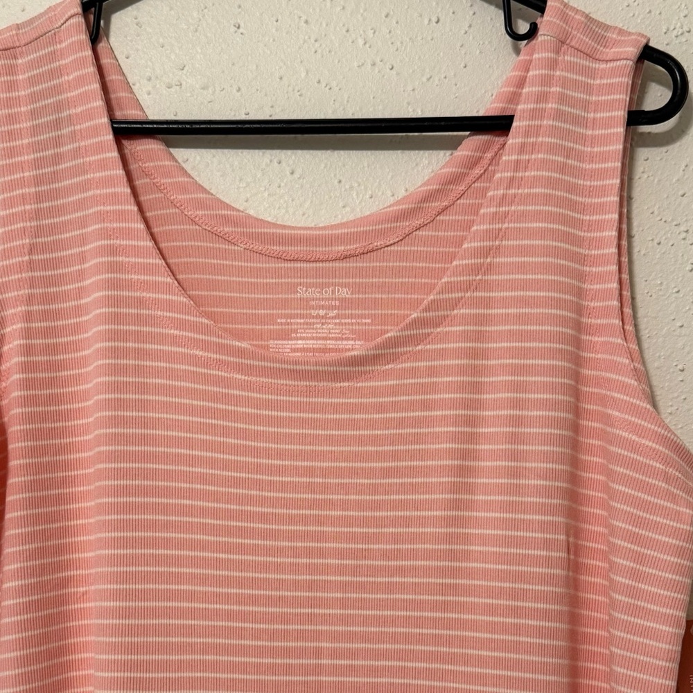 NWT State of the Day Striped Tank Nightgown, Size - Large - Picture 2 of 4